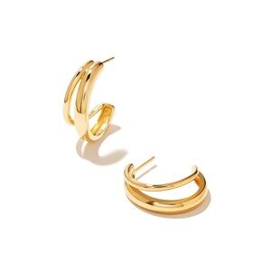 Kendra Scott Meg Double Hoop Earrings in 18k Gold